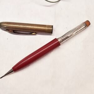 Vintage 1950s Sheaffer Fineline Division Red Gold Mechanical Pencil  Rare